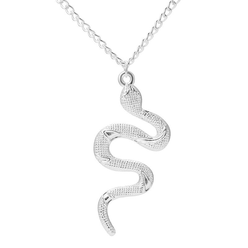 Collier avec pendentif en forme de serpent pour femme