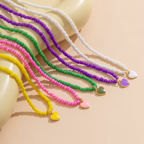 Collier de ventre perles colorées